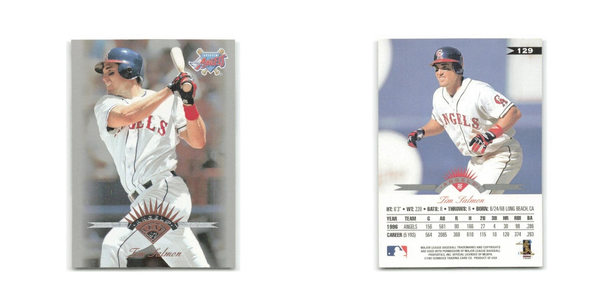 Tim Salmon 1997 Leaf #129 Anaheim Angels Baseball Card NM