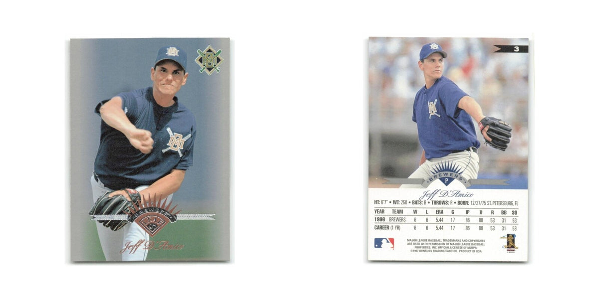 Jeff D'Amico 1997 Leaf #3 Milwaukee Brewers Baseball Card NM