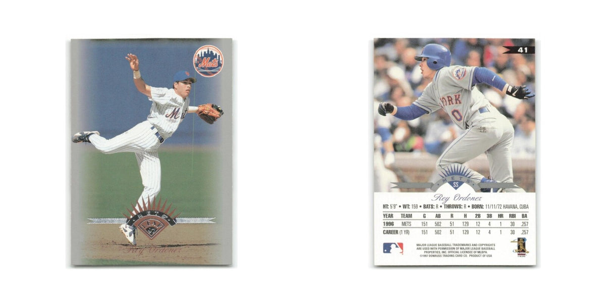 Rey Ordonez 1997 Leaf #41 New York Mets Baseball Card NM