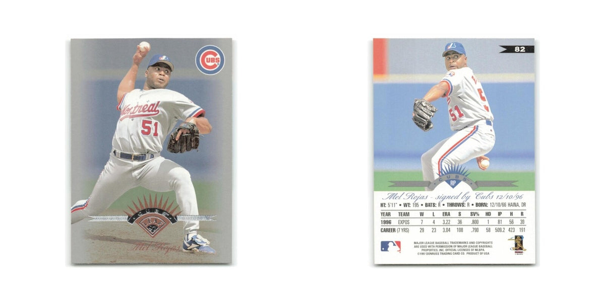 Mel Rojas 1997 Leaf #82 Chicago Cubs Baseball Card NM