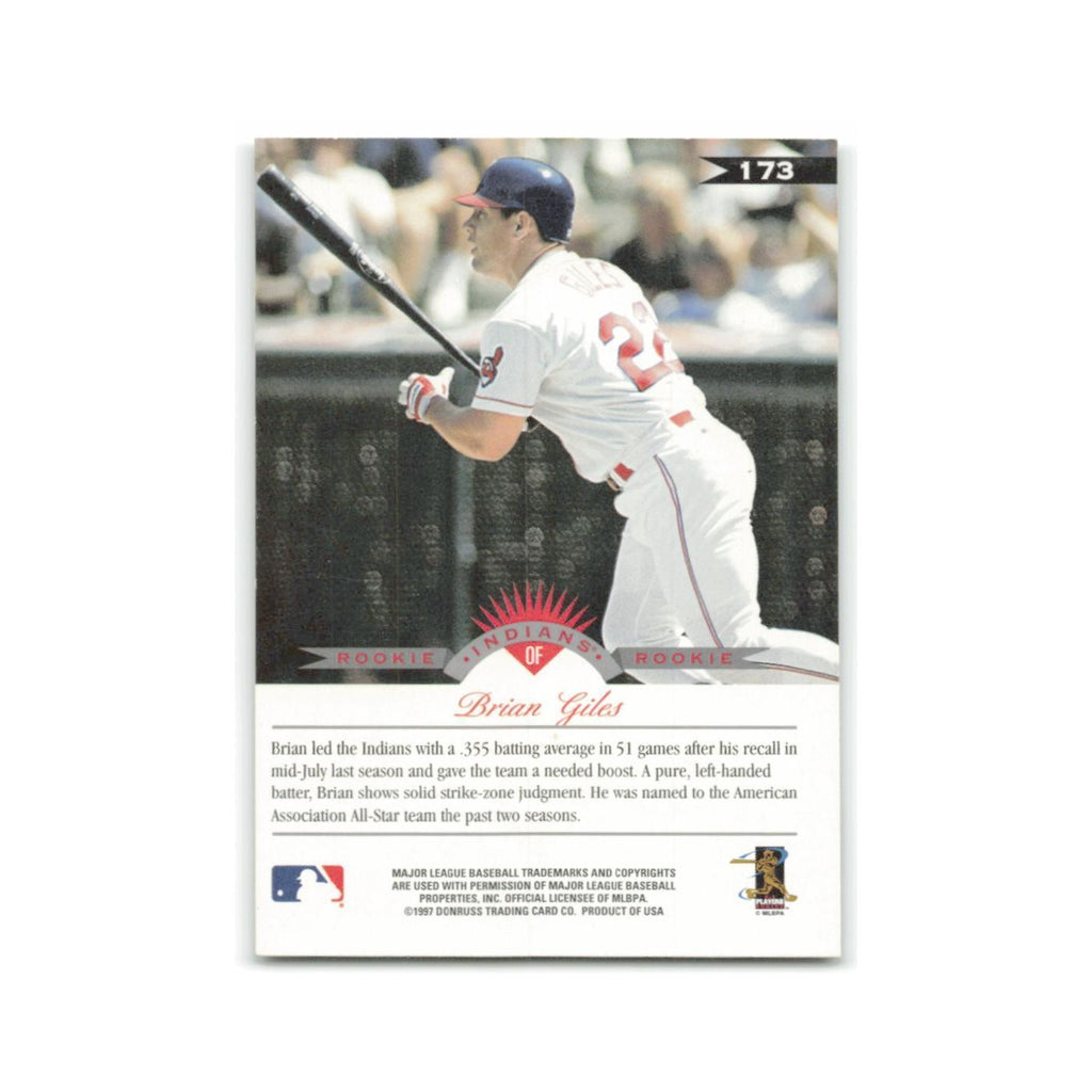 Brian Giles Rookie 1997 Leaf #173 Cleveland Indians Baseball Card NM