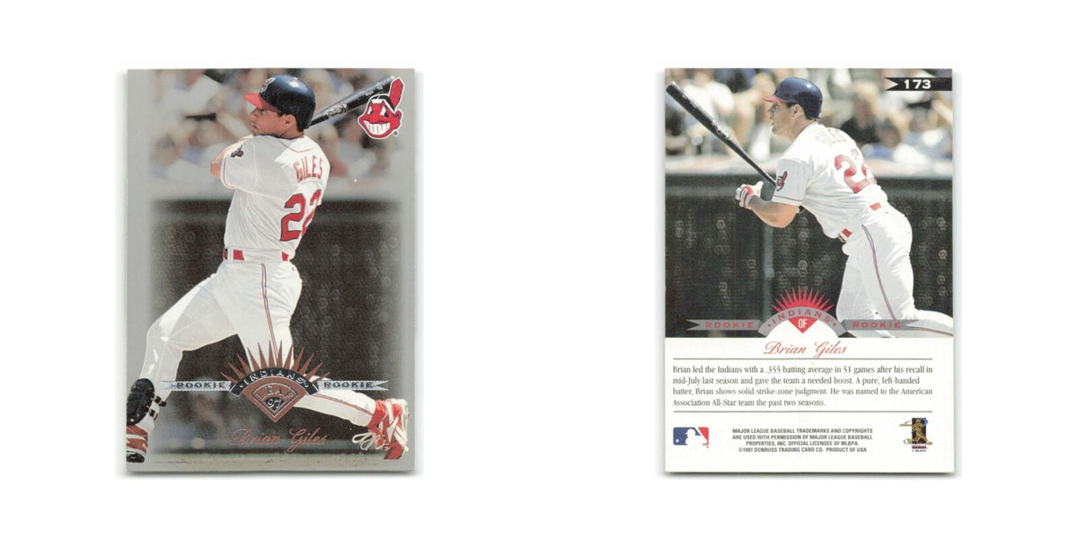 Brian Giles Rookie 1997 Leaf #173 Cleveland Indians Baseball Card NM