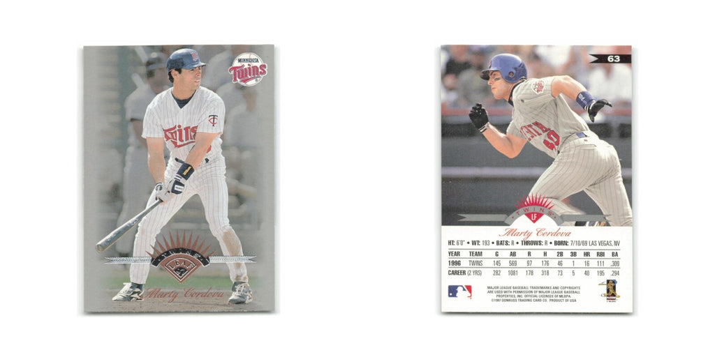 Marty Cordova 1997 Leaf #63 Minnesota Twins Baseball Card NM