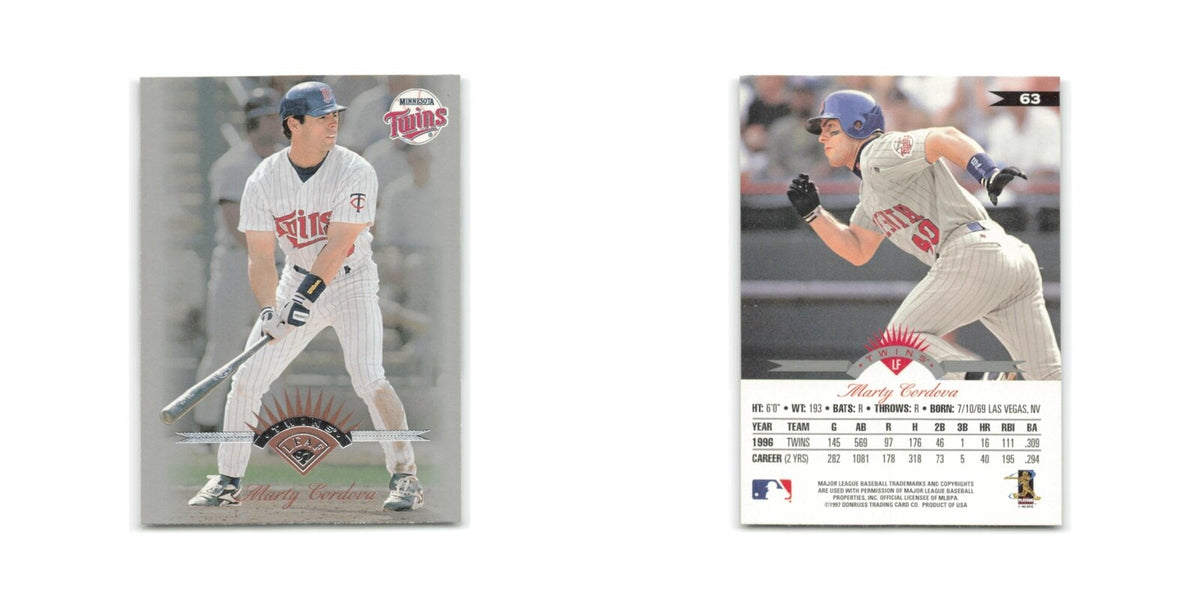 Marty Cordova 1997 Leaf #63 Minnesota Twins Baseball Card NM