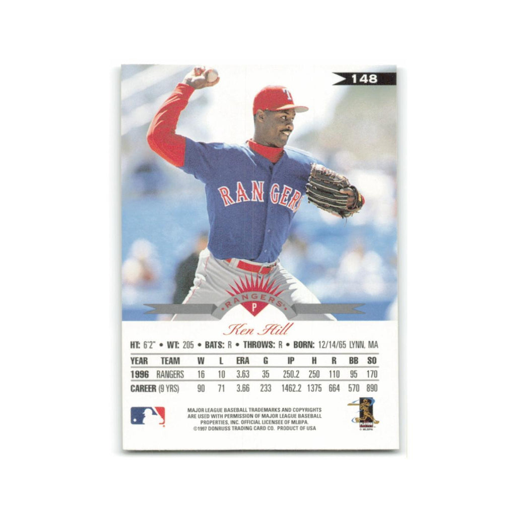 Ken Hill 1997 Leaf #148 Texas Rangers Baseball Card NM