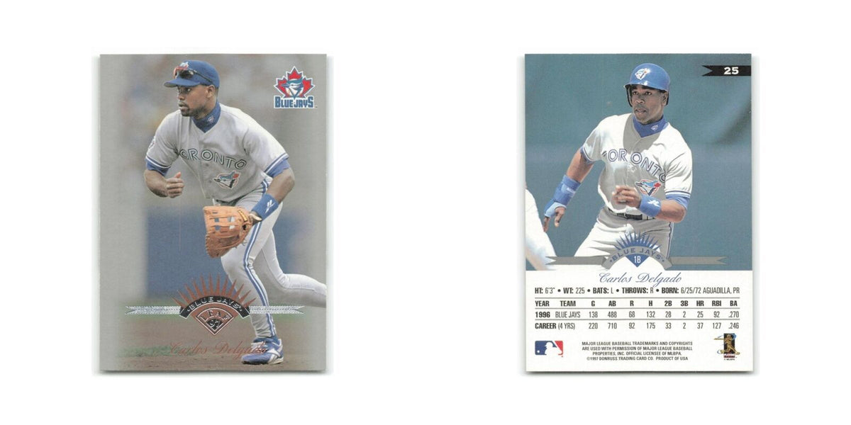 Carlos Delgado 1997 Leaf #25 Toronto Blue Jays Baseball Card NM