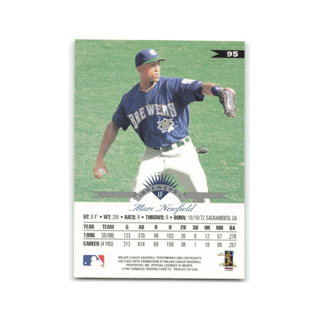 Marc Newfield 1997 Leaf #95 Milwaukee Brewers Baseball Card NM