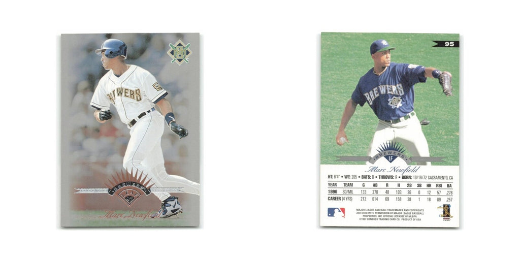 Marc Newfield 1997 Leaf #95 Milwaukee Brewers Baseball Card NM