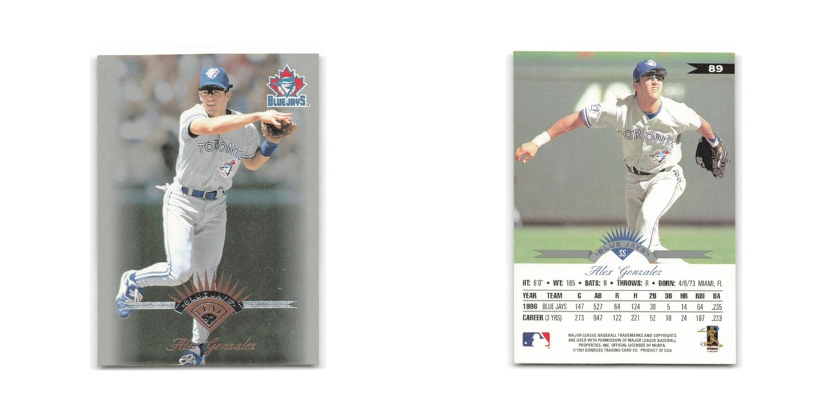Alex Gonzalez 1997 Leaf #89 Toronto Blue Jays Baseball Card NM