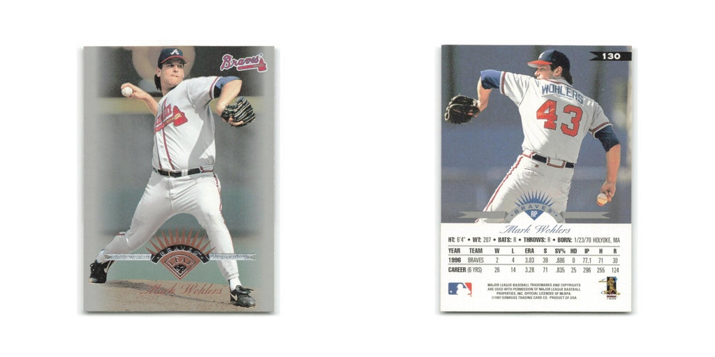 Mark Wohlers 1997 Leaf #130 Atlanta Braves Baseball Card NM