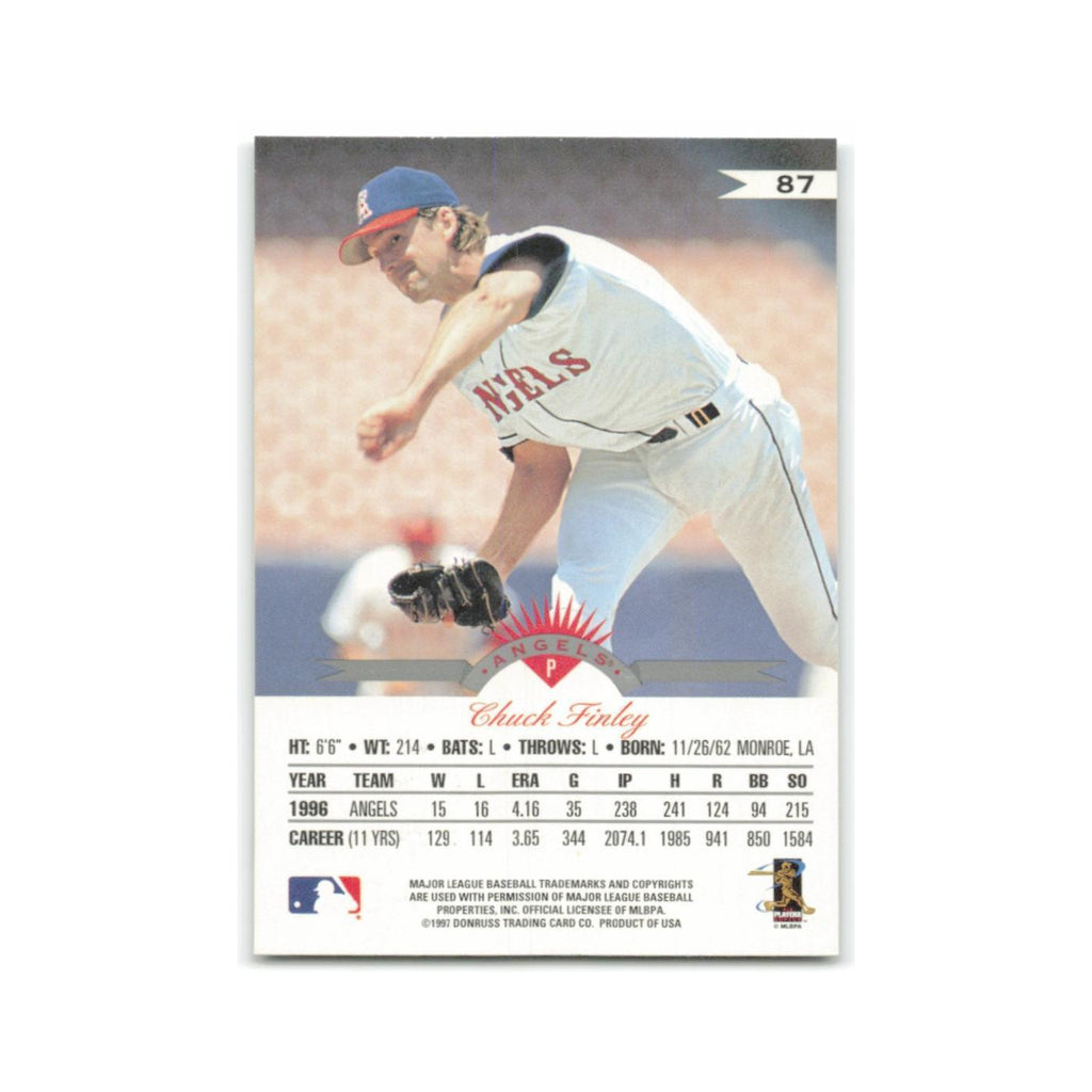Chuck Finley 1997 Leaf #87 Anaheim Angels Baseball Card NM