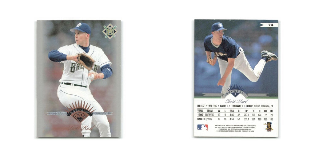 Scott Karl 1997 Leaf #74 Milwaukee Brewers Baseball Card NM