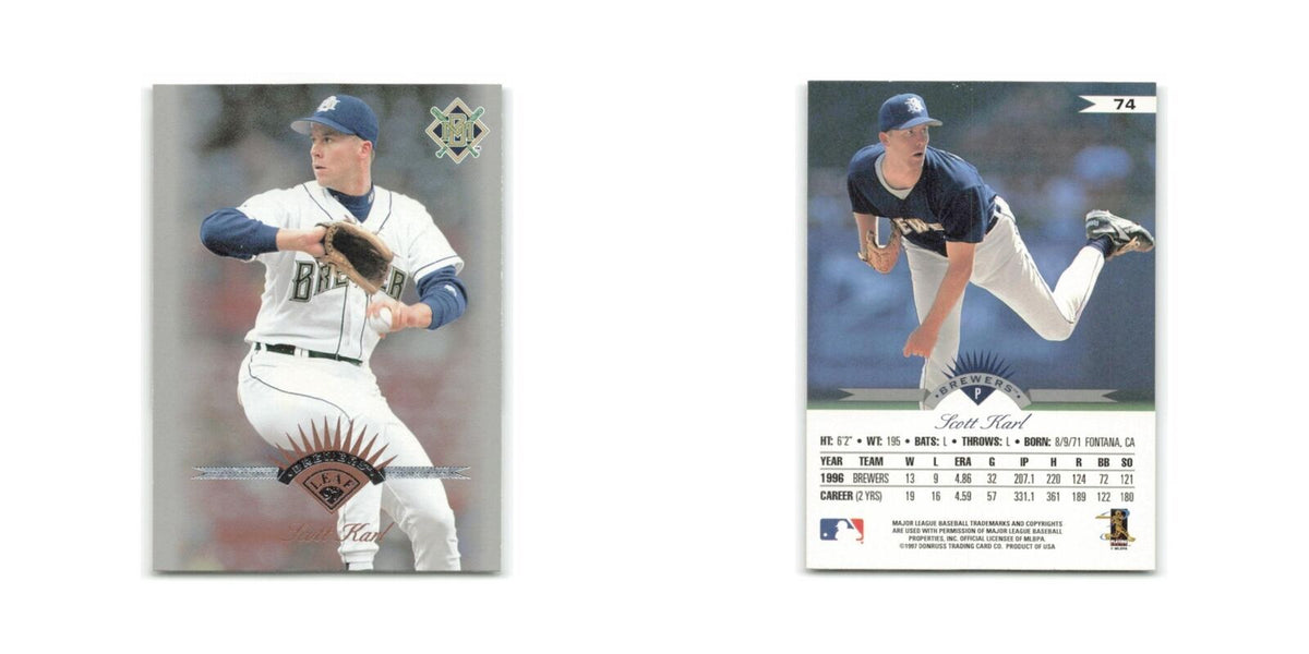 Scott Karl 1997 Leaf #74 Milwaukee Brewers Baseball Card NM