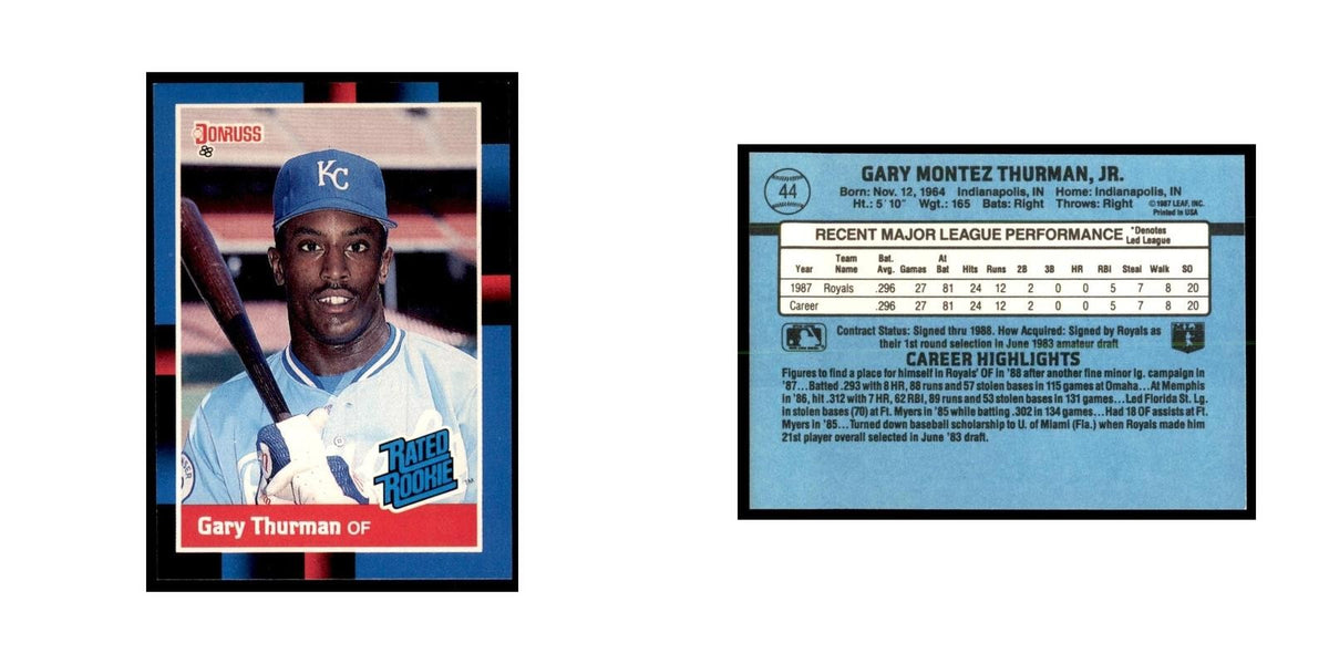 1988 Donruss Gary Thurman RC Baseball Cards #44
