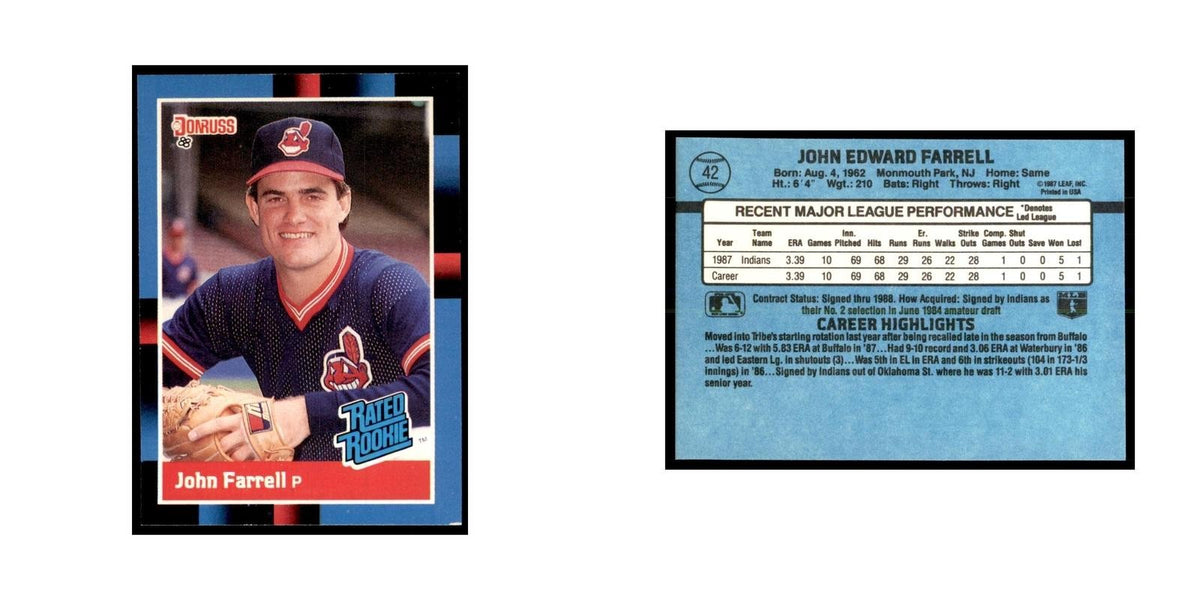 1988 Donruss John Farrell RC Baseball Cards #42