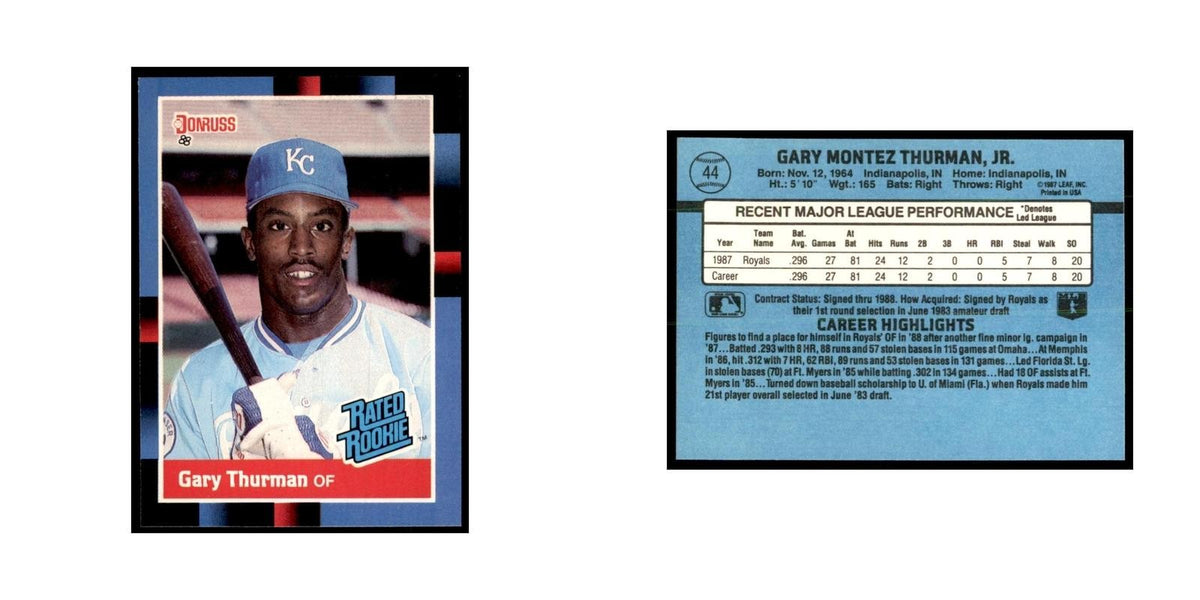 1988 Donruss Gary Thurman RC Baseball Cards #44