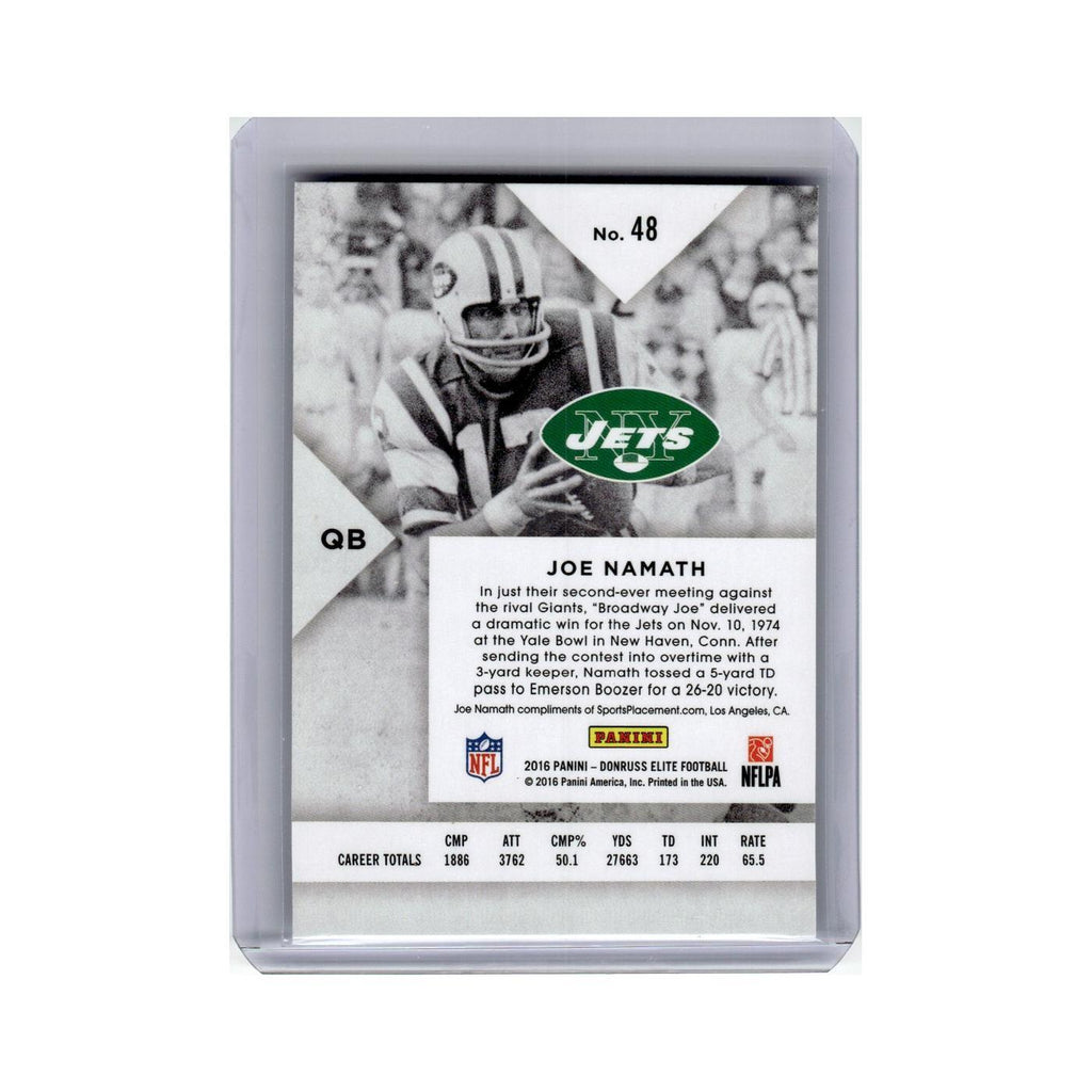 Joe Namath 2016 Donruss Elite #48 New York Jets Football Card NM