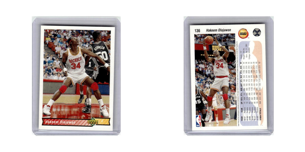 Hakeem Olajuwon 1992 Upper Deck #136 Basketball Card NM