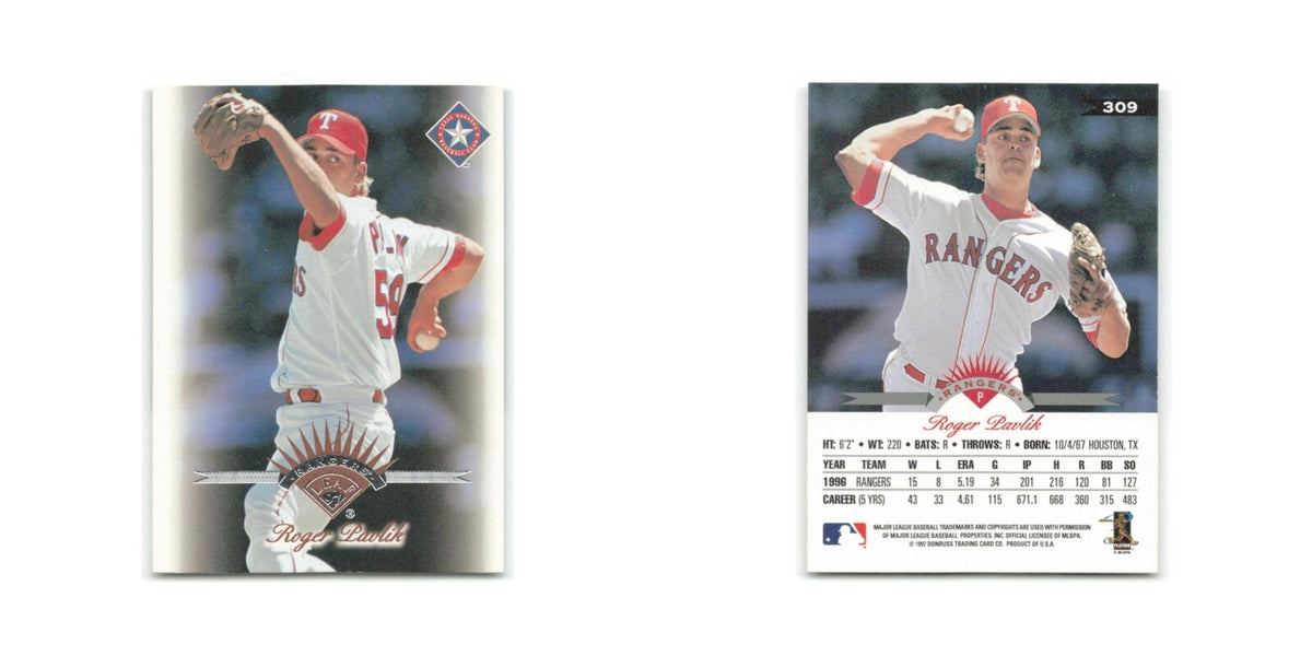 Roger Pavlik 1997 Leaf #309 Texas Rangers Baseball Card NM
