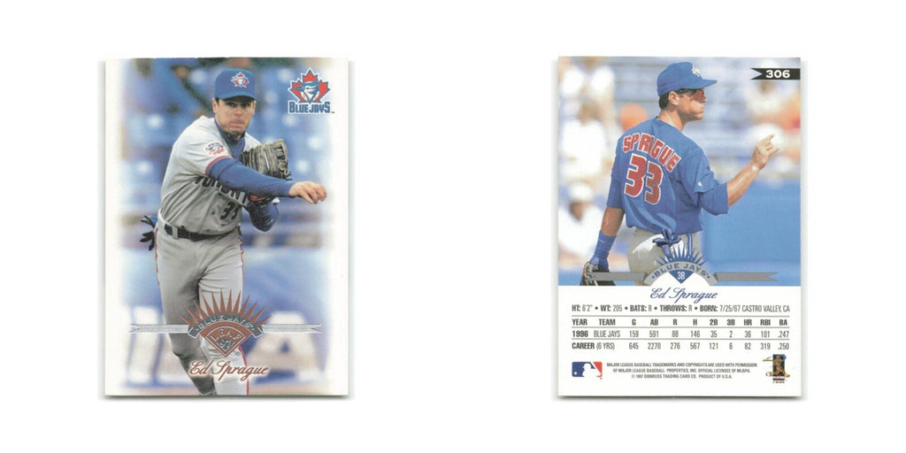 Ed Sprague 1997 Leaf #306 Toronto Blue Jays Baseball Card NM