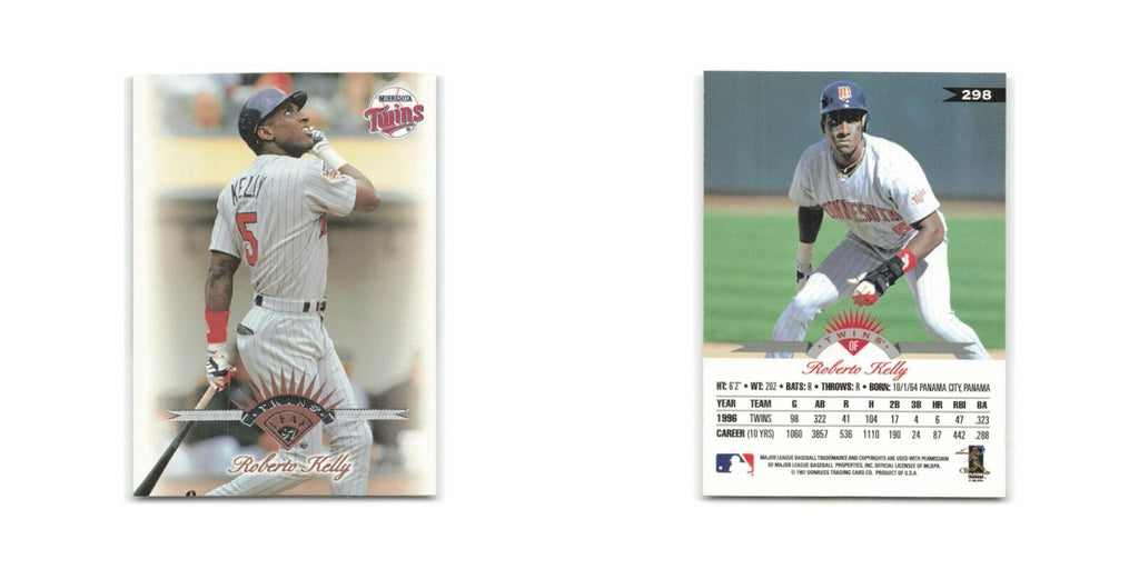 Roberto Kelly 1997 Leaf #298 Minnesota Twins Baseball Card NM