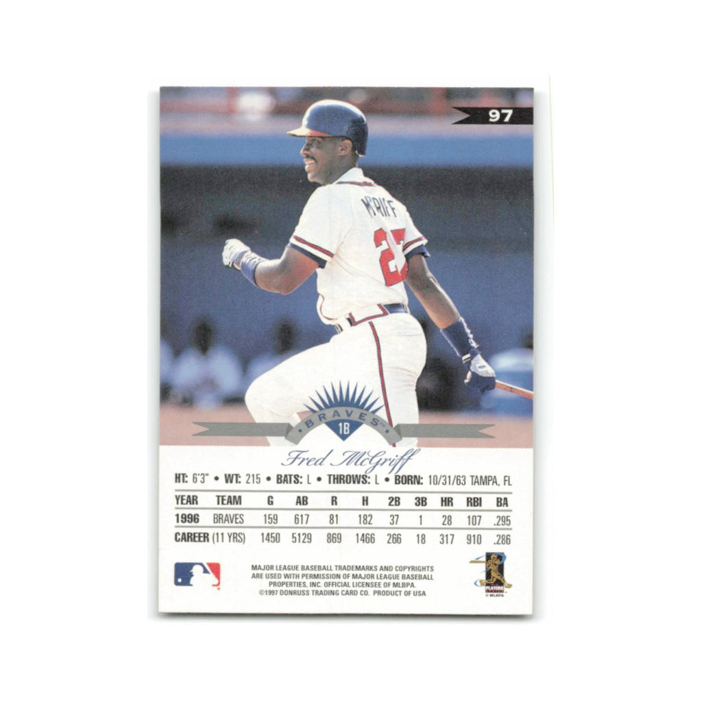 Fred McGriff 1997 Leaf #97 Atlanta Braves Baseball Card NM