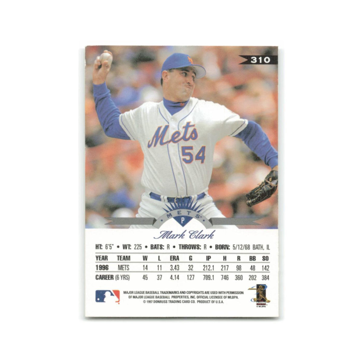Mark Clark 1997 Leaf #310 New York Mets Baseball Card NM