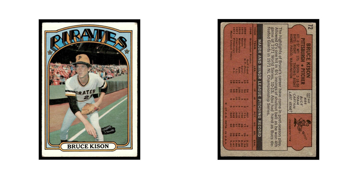 1972 Topps (Damaged) Bruce Kison Pirates #72