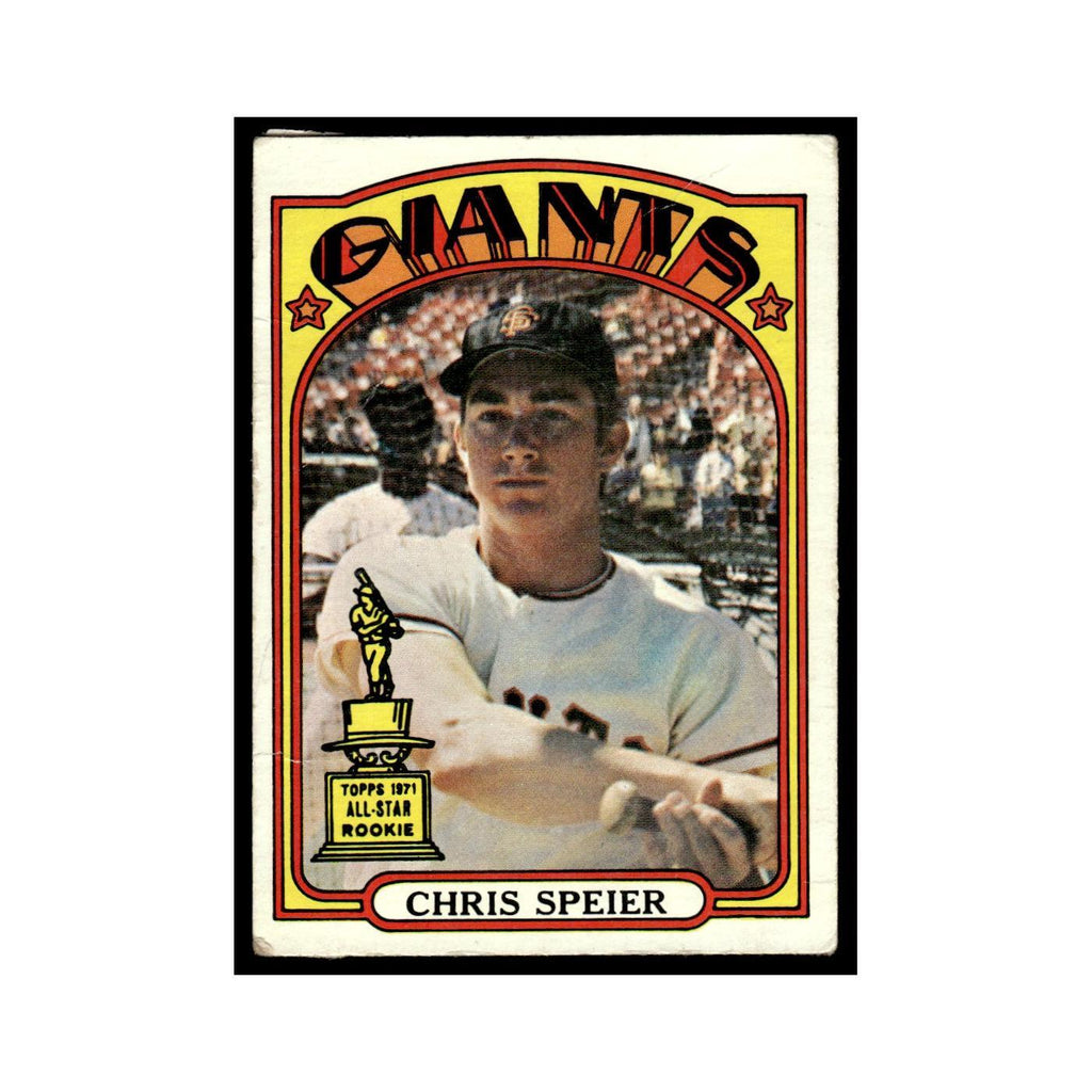 1972 Topps (Damaged) Chris Speier RC Giants #165