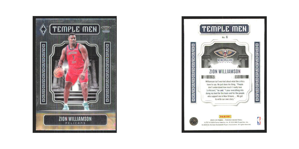 2023 Panini Phoenix Zion Williamson Pelicans #6