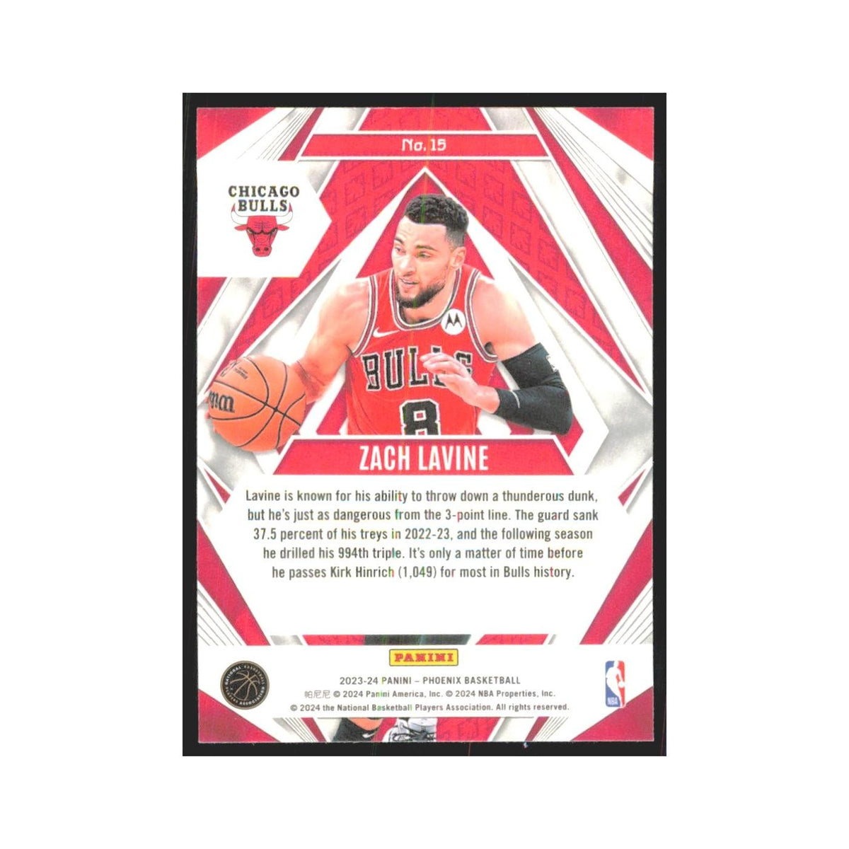 2023 Panini Phoenix Zach LaVine Bulls #15