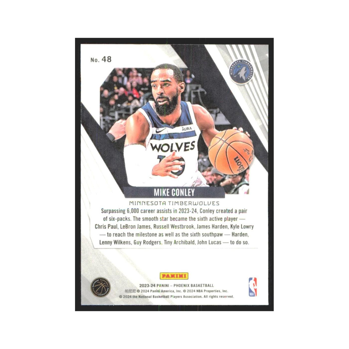 2023 Panini Phoenix Mike Conley Timberwolves #48