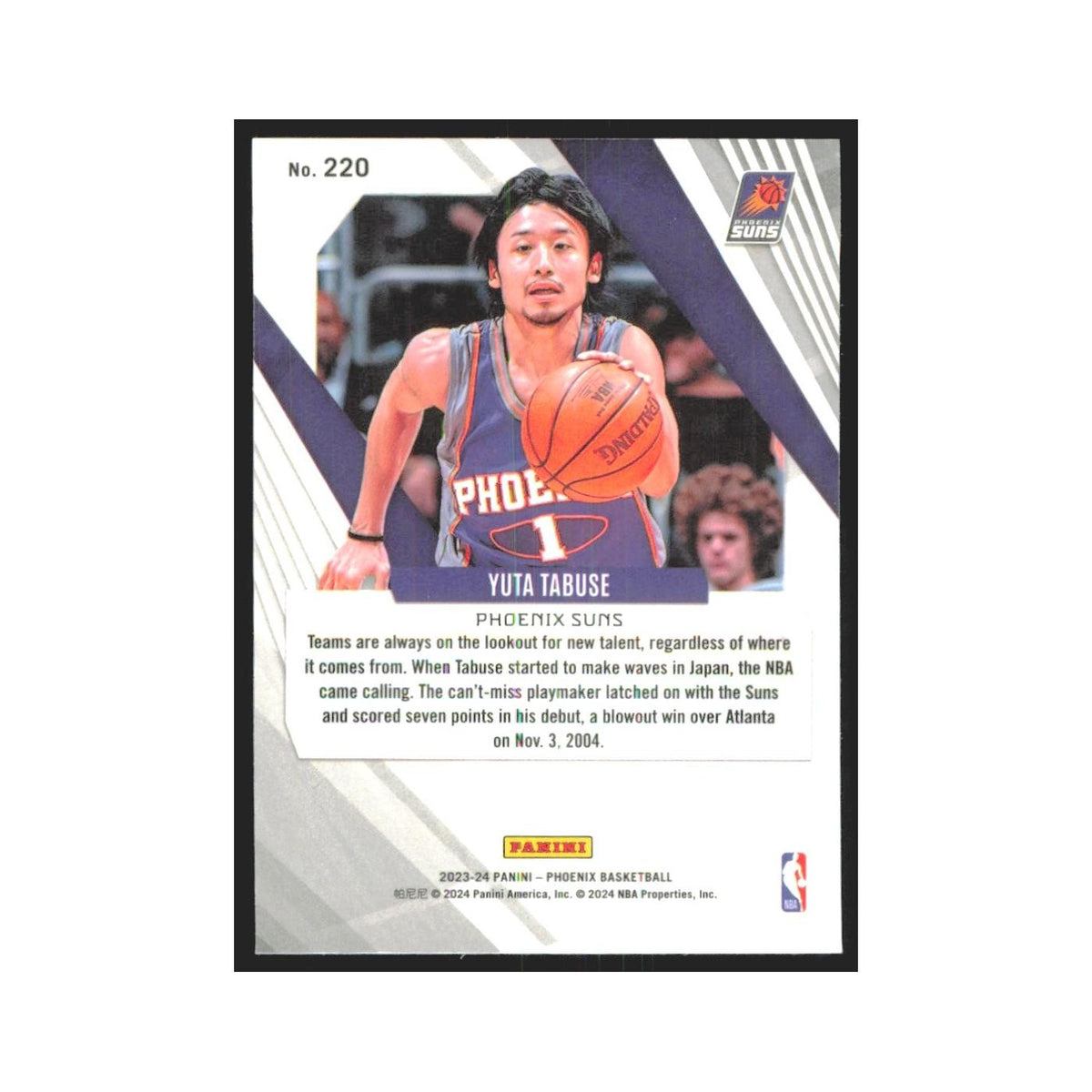 2023 Panini Phoenix Yuta Tabuse Suns #220