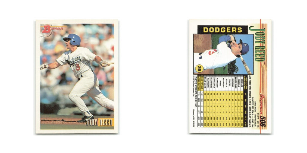 Jody Reed 1993 Bowman #506 Los Angeles Dodgers Baseball Card NM