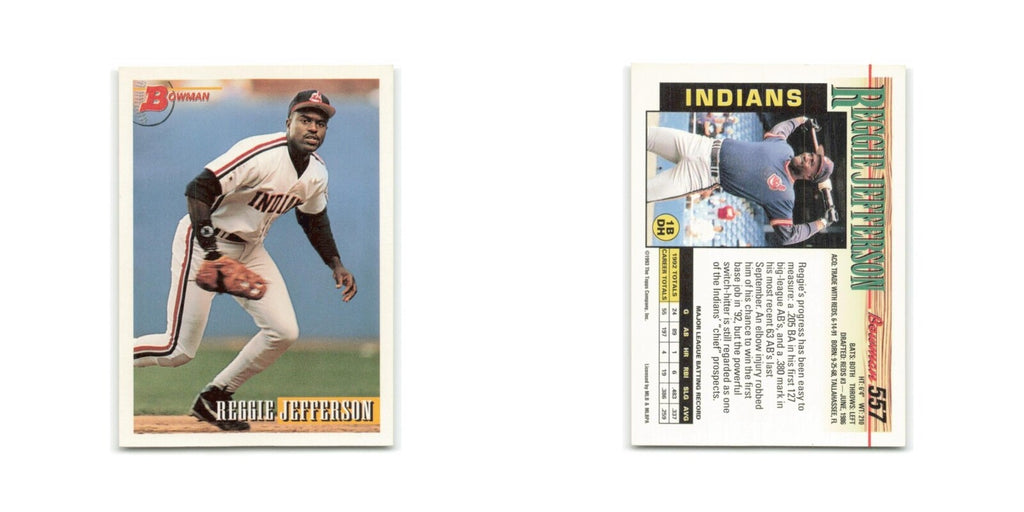 Reggie Jefferson 1993 Bowman #557 Cleveland Indians Baseball Card NM