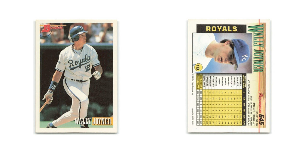 Wally Joyner 1993 Bowman #645 Kansas City Royals Baseball Card NM