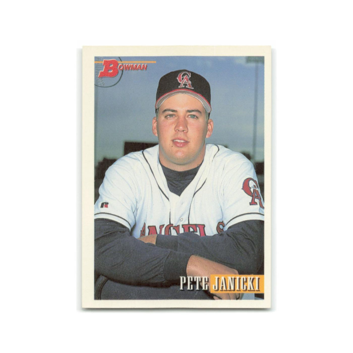 Pete Janicki Rookie 1993 Bowman #641 California Angels Baseball Card NM