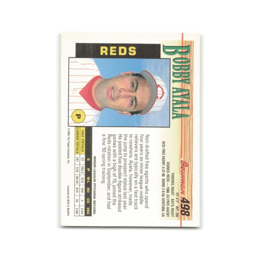 Bobby Ayala Rookie 1993 Bowman #498 Cincinnati Reds Baseball Card NM