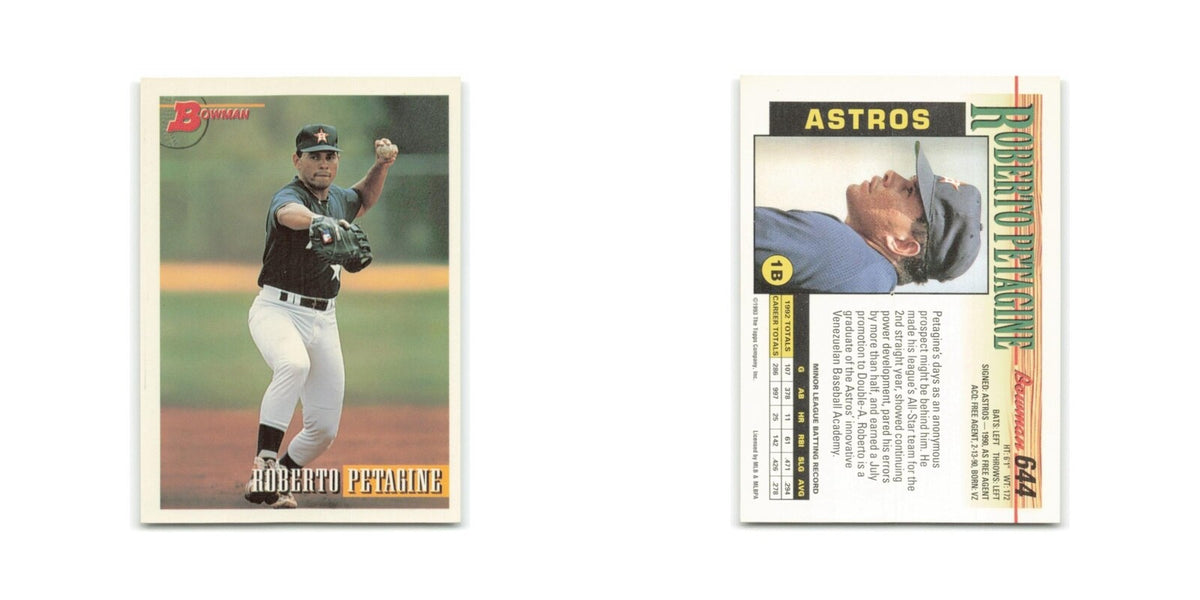 Roberto Petagine 1993 Bowman #644 Houston Astros Baseball Card NM