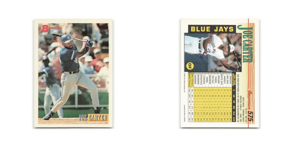 Joe Carter 1993 Bowman #575 Toronto Blue Jays Baseball Card NM