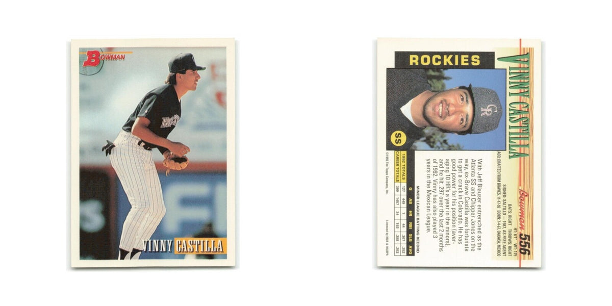 Vinny Castilla 1993 Bowman #556 Colorado Rockies Baseball Card NM