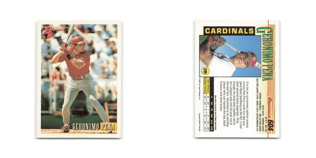 Geronimo Pena 1993 Bowman #604 St. Louis Cardinals Baseball Card NM