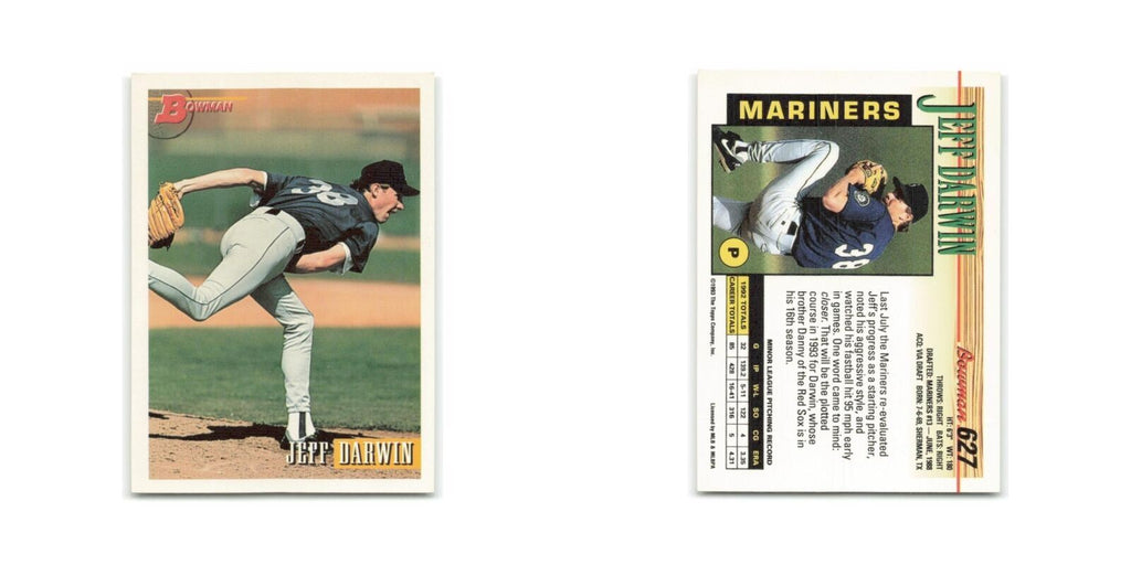 Jeff Darwin Rookie 1993 Bowman #627 Seattle Mariners Baseball Card NM