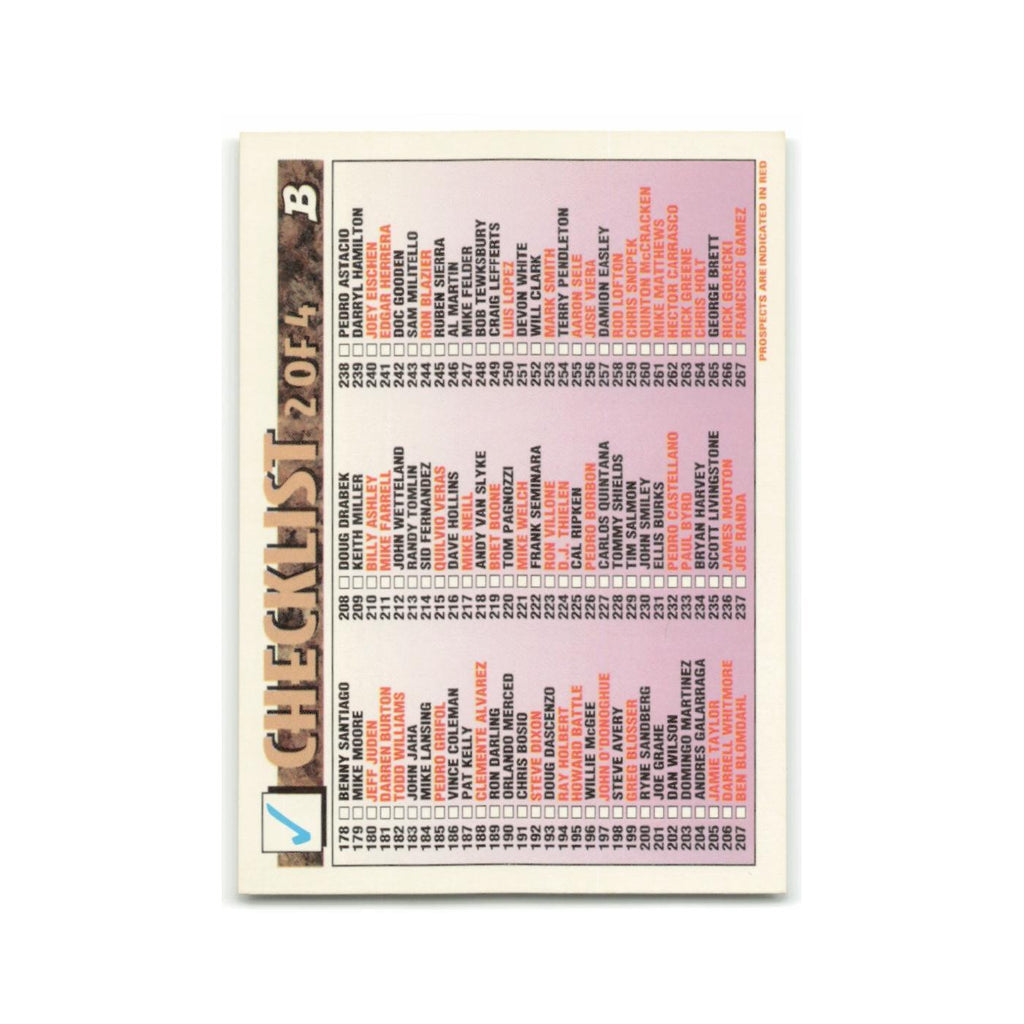 Checklist 1993 Bowman #706 Baseball Card NM