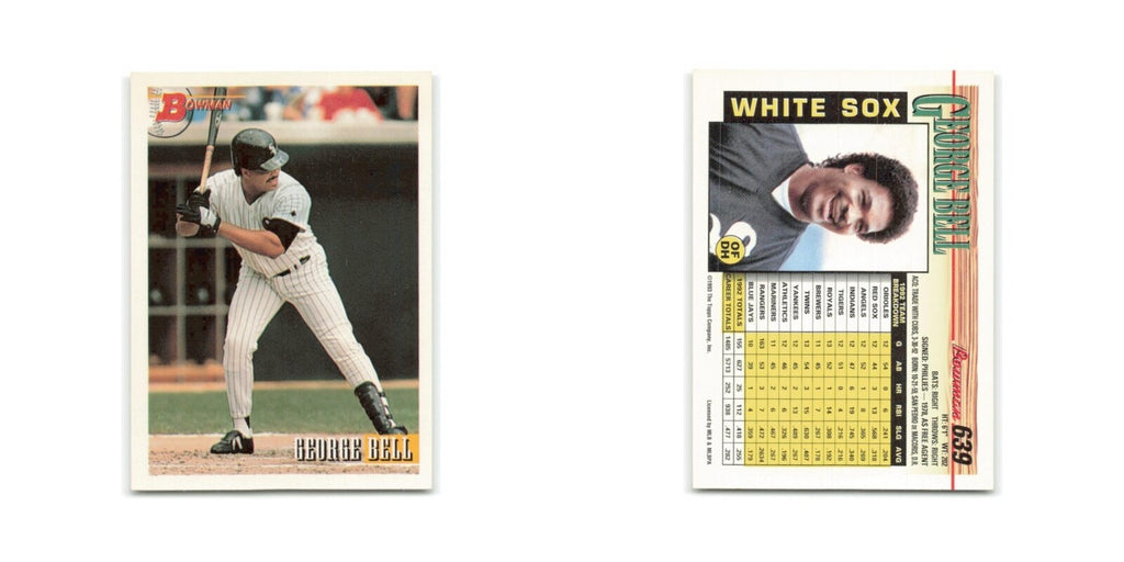 George Bell 1993 Bowman #639 Chicago White Sox Baseball Card NM