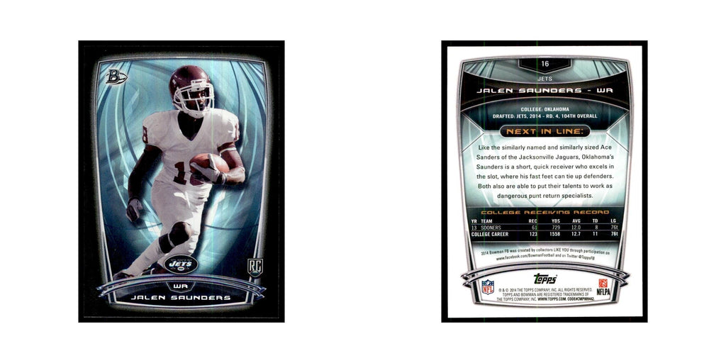 2014 Bowman Foil Jalen Saunders RC Football Cards #16