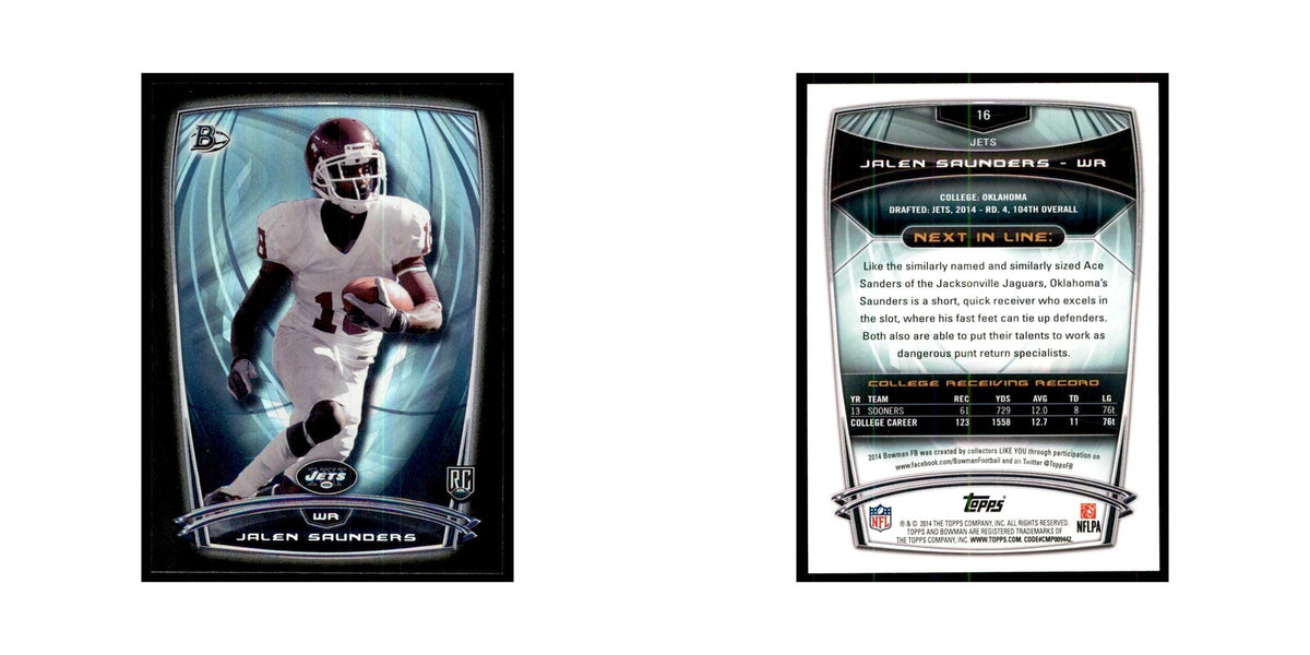 2014 Bowman Foil Jalen Saunders RC Football Cards #16