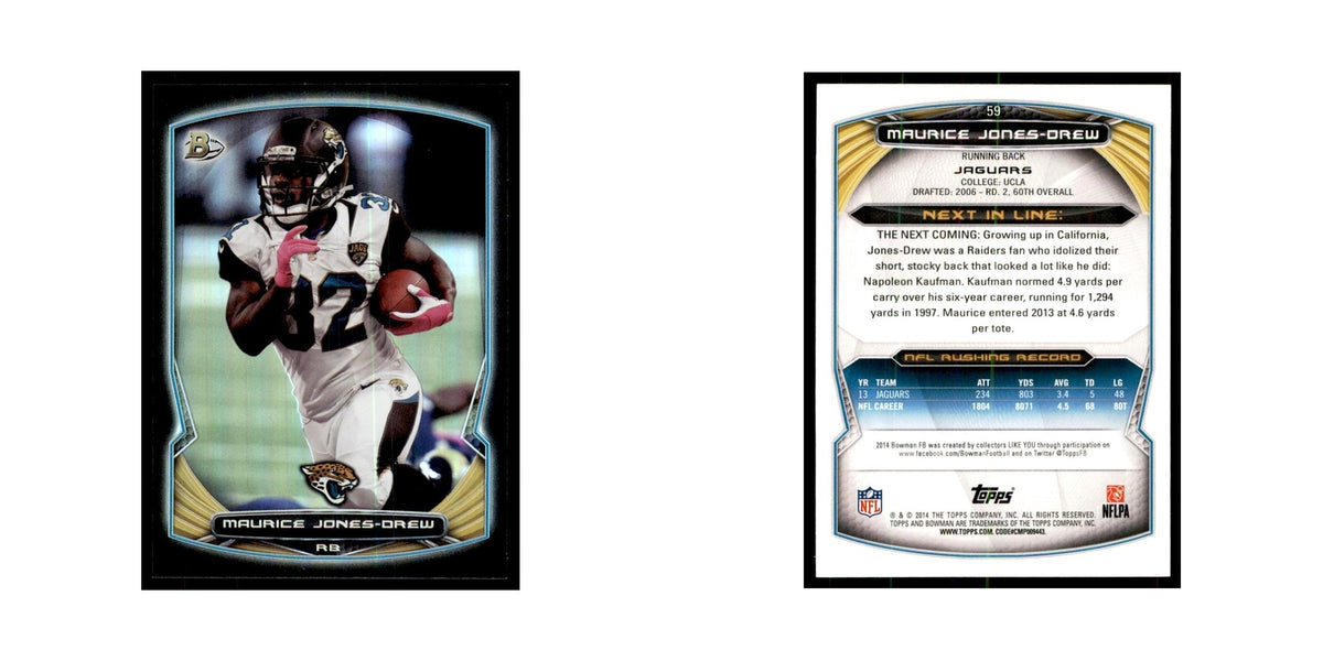 2014 Bowman Foil Maurice Jones-Drew Football Cards #59
