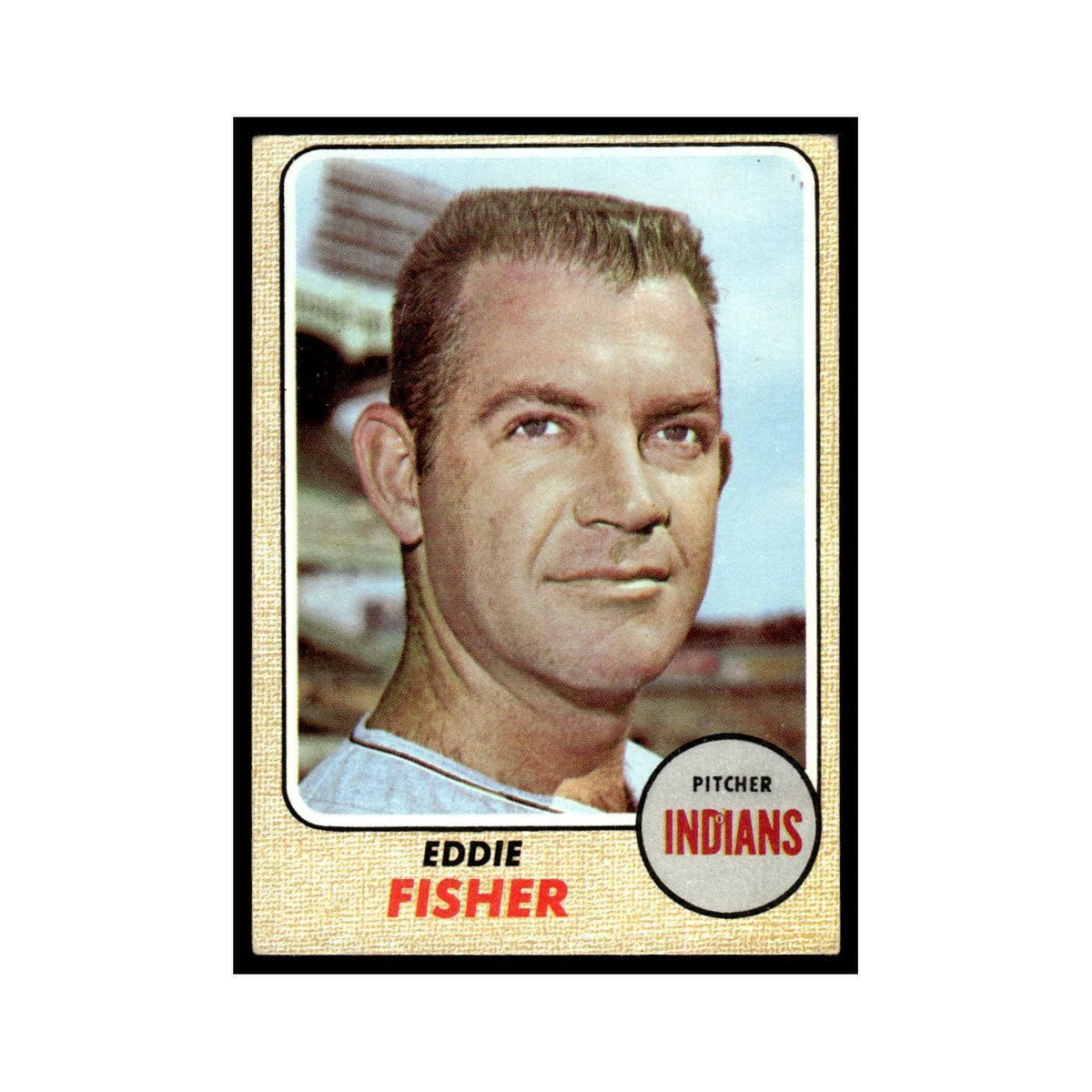 1968 Topps Eddie Fisher Indians #418