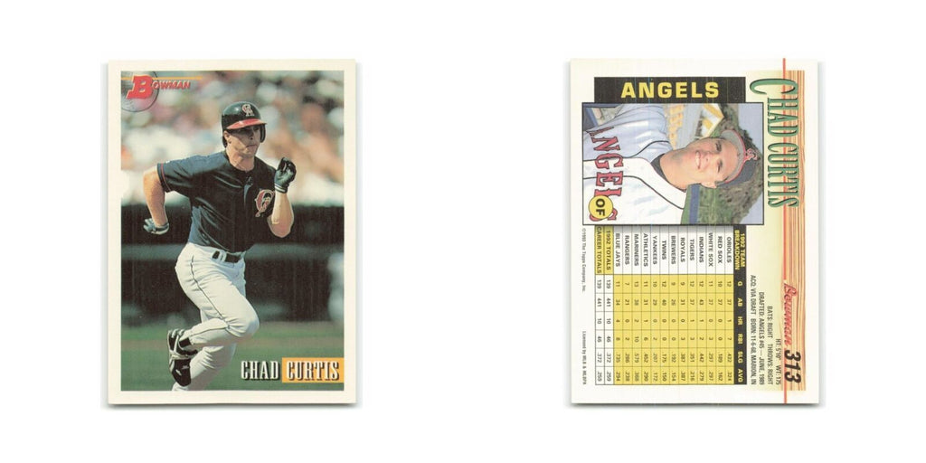 Chad Curtis 1993 Bowman #313 California Angels Baseball Card NM